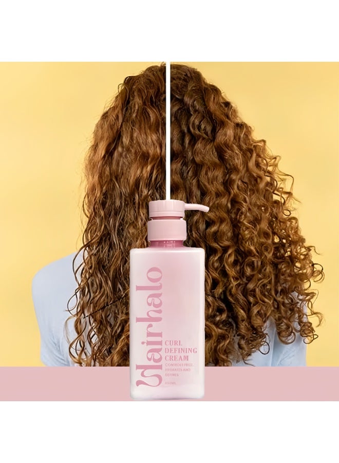 Hairhalo Curl Defining Cream: Long-lasting moisturizing and frizz control for bouncy, voluminous curls 450ml - Image 5